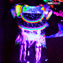 "New Horizons" UV Black Light Fluorescent Glow All Over Full Print Womens T-shirt