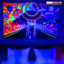 "New Horizons" UV-Blacklight Fluorescent Glow Backdrop Banner Wall Hanging Tapestry Deco