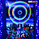"Eclipse Over Stonehenge" UV-Blacklight Fluorescent Glow Backdrop Banner Wall Hanging Tapestry Deco