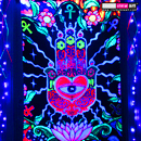 "The Hand" UV-Blacklight Fluorescent Glow Backdrop Banner Wall Hanging Tapestry Deco