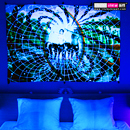 "All Is One" UV-Blacklight Fluorescent Glow Backdrop Banner Wall Hanging Tapestry Deco