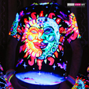 "Magic Sunmmon" UV Black Light Fluorescent Glow All Over Full Print Mens T-shirt
