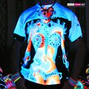 "B.I.O.mechanoid" UV Black Light Fluorescent Glow All Over Full Print Mens T-shirt