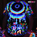 "Eclipse Over Stonehenge" UV Black Light Fluorescent Glow All Over Full Print Mens T-shirt