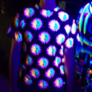"Magic Sunmoon Pattern" UV Black Light Fluorescent Glow All Over Full Print Mens T-shirt "Magic Sunmoon Pattern" UV Black Light Fluorescent Glow All Over Full Print Mens T-shirt