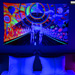 "New Horizons" UV Black Light Fluorescent Backdrop / Wall Hanging