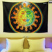 "Sun+Moon" UV Black Light Fluorescent Backdrop / Wall Hanging