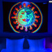 "Sun+Moon" UV Black Light Fluorescent Backdrop / Wall Hanging
