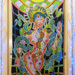 "Chakra Girl" UV Black Light Fluorescent Backdrop / Wall Hanging