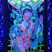 "Chakra Girl" UV Black Light Fluorescent Backdrop / Wall Hanging