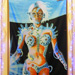 "B.I.O.mechanoid" UV Black Light Fluorescent Backdrop / Wall Hanging