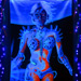 "B.I.O.mechanoid" UV Black Light Fluorescent Backdrop / Wall Hanging