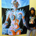 "B.I.O.mechanoid" UV Black Light Fluorescent Backdrop / Wall Hanging