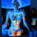 "B.I.O.mechanoid" UV Black Light Fluorescent Backdrop / Wall Hanging