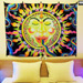 "Rainbow Sun" UV Black Light Fluorescent Backdrop / Wall Hanging