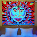 "Chillin' Sun" UV Black Light Fluorescent Backdrop / Wall Hanging