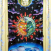 "Magic Sunmoon" UV Black Light Fluorescent Backdrop / Wall Hanging