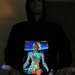 "B.I.O.mechanoid" Men's UV-blacklight & Glow-in-the-dark Hoodie