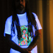 "Chakra Girl" Men's UV-blacklight & Glow-in-the-dark T-shirt