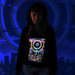 "Eclipse Over Stonehenge" Women's UV-blacklight & Glow-in-the-dark Hoodie