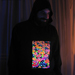 "Mushrooms" Men's UV-blacklight & Glow-in-the-dark Hoodie