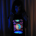 "Magic Sunmoon" Women's UV-blacklight & Glow-in-the-dark T-shirt