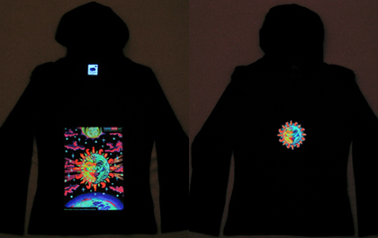 blacklight hoodie under uv / black light