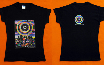 blacklight t-shirt in normal daylight