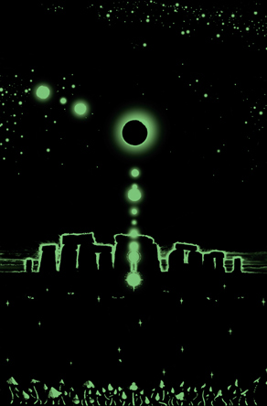 Eclipse Over Stonehenge [glow-in-the-dark]