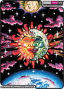 "Magic Sunmoon" psychedelic t-shirt, blacklight t-shirt, glow-in-the-dark t-shirt