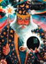 "Merlin" psychedelic postcard, blacklight postcard, glow-in-the-dark postcard
